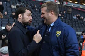 Russell Martin and Oxford boss Karl Robinson