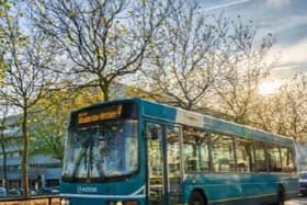 A bus in central Milton Keynes