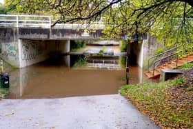 The flooded underpass in Peatree Bridge. Photo: MK Council
