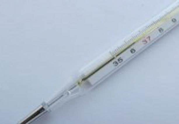 A mercury thermometer