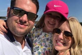 Nick with his wife Sarah and daughter Matilda