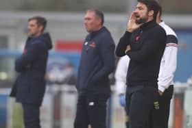 Russell Martin in the dugout at Eastleigh