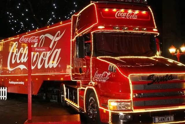 The famous Coca-Cola Christmas truck