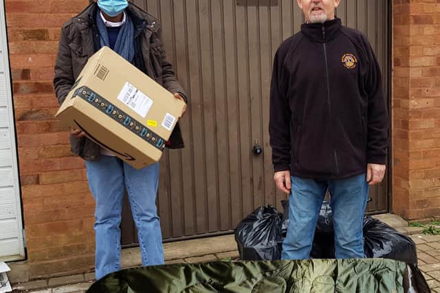 The Lions Club in Bletchley donated eight sleeping bags to Homeless MK