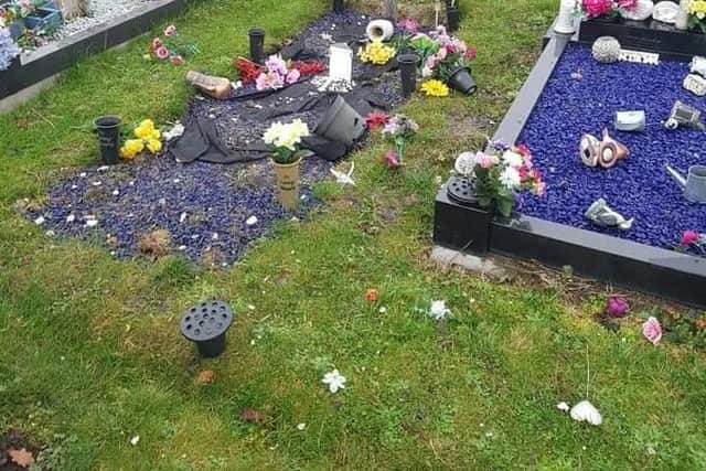 The graves were trashed