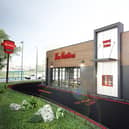 How the new restaurant and drive-thru will look
