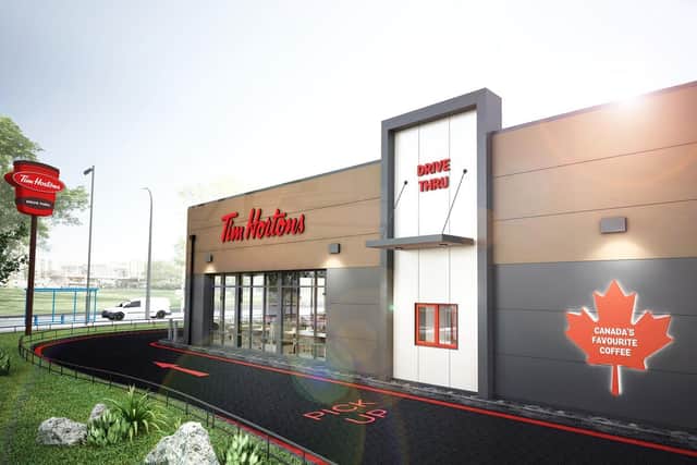 How the new restaurant and drive-thru will look