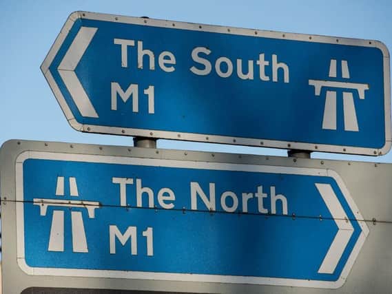 Traffic is queuing for five miles on the M1 on Friday morning