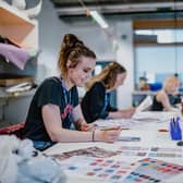 MK College fashion and textile students