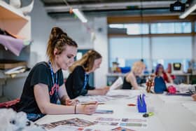 MK College fashion and textile students