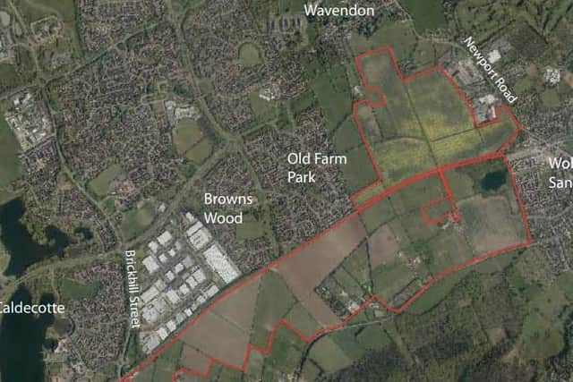The South East MK growth area outlined in red