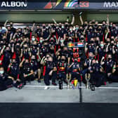 Red Bull celebrate in Abu Dhabi