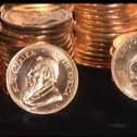 50 of these gold South African coins were found. Photo: YouTube
