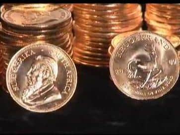 50 of these gold South African coins were found. Photo: YouTube