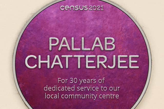 Example of a  Census purple plaque