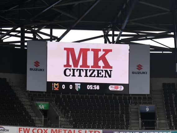 Scoreboard at Stadium MK