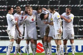 MK Dons celebrate