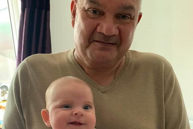 Rudi with granddaughter Indi, who is now six months old