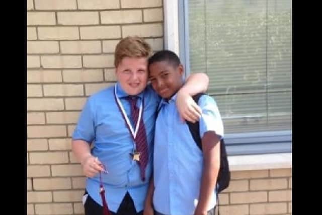 Ben and Dom at school