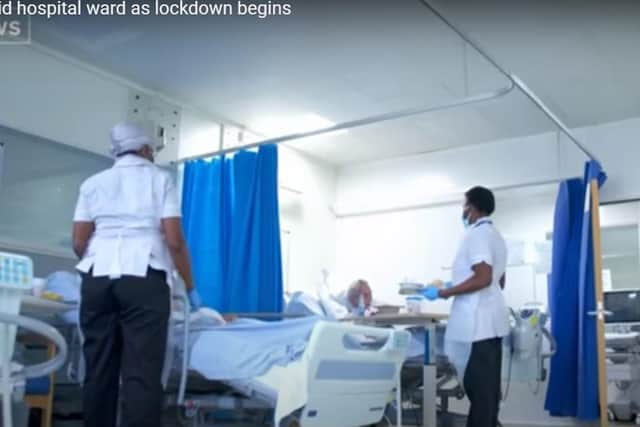 Covid wards are already full at MK hospital. Photo: Channel 4