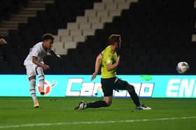 Matthew Sorinola nets against Northampton earlier this season