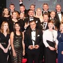 Winners at a previous awards before the pandemic required social distancing and face masks