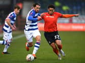Sam Nombe in action for Luton Town