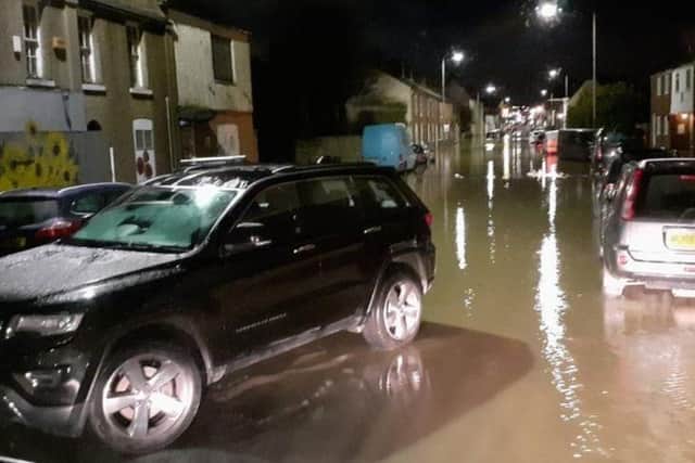 Flooding in Stony Stratford. Photo: MK Council