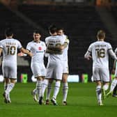 MK Dons celebrate