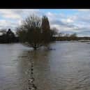 The flooded River Great Ouse at Newport Pagnell less than a month ago