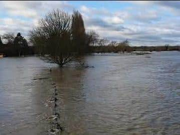 Floods in Newport Pagnell last month