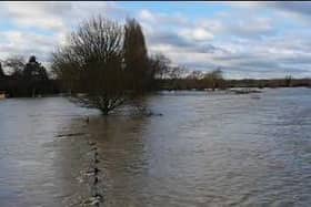 Floods in Newport Pagnell last month