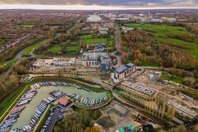 Aerial view of the site