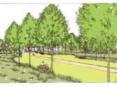 Artist's impression of the Remembrance Walk