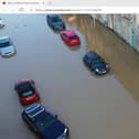 The flooding on Christmas Eve in Stony Stratford. Photo: YouTube