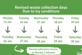 Waste collections are a day behind this week