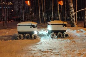 Starship's robots trudged on through the recent snow