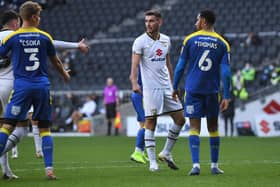 Warren O'Hora against AFC Wimbledon earlier this season