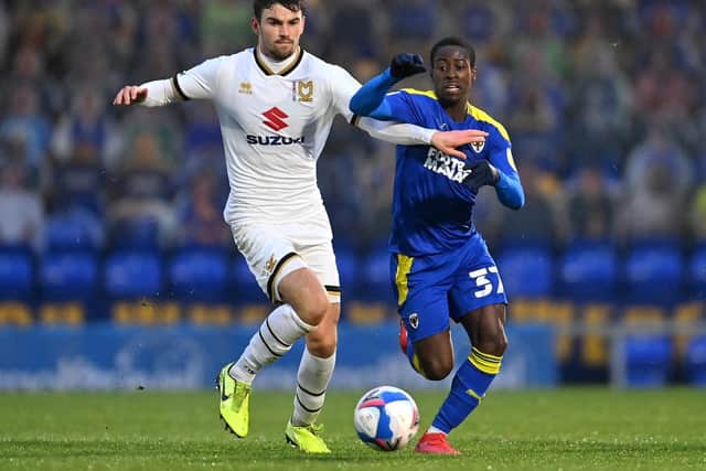 Matt O'Riley scored his first MK Dons goal against AFC Wimbledon