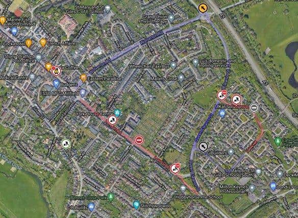 Galley Hill and London Road in Stony Stratford will be closed until 16:30 today (February 2) due to ongoing road repairs