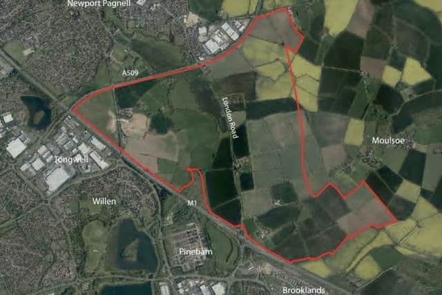 The red line indicates the MK East area