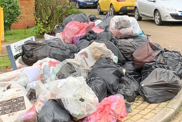 Rubbish is piling up on city streets