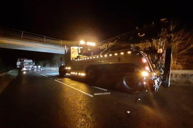 Thames Valley Police announced the closure of the A509 Chichley to Olney following this collision