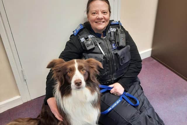 Bea is getting plenty of cuddles at the police station