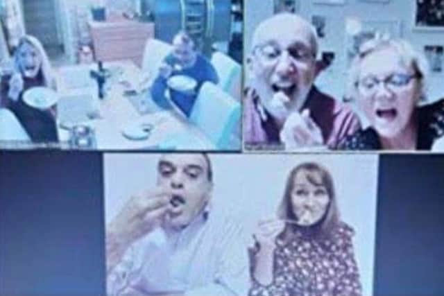 The tasting sessions were via Zoom