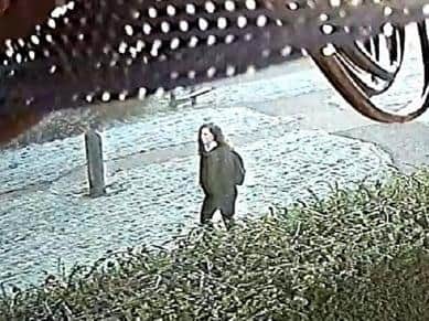 The last CCTV sighting of Leah Croucher on her way to work
