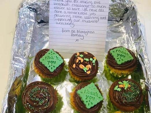 Parents regularly send in cakes and treats for the staff at Fairfields Primary