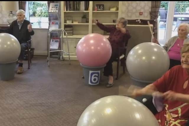 Residents love playing their giant drums