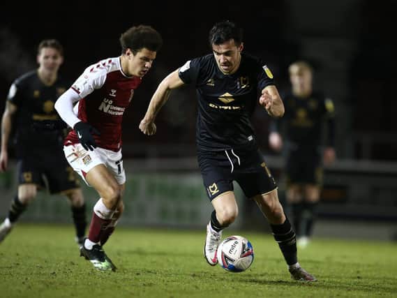 Scott Fraser in action against Northampton