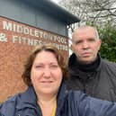 Lib Dem ward councillors outside Middleton Pool in Newport Pagnell